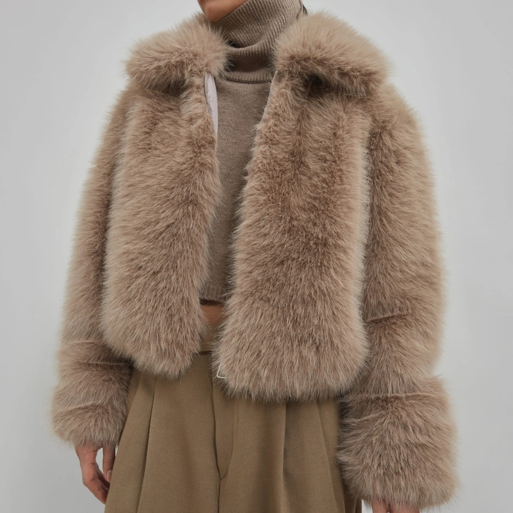 The Frankie Shop Sabrina Faux Fur Jacket